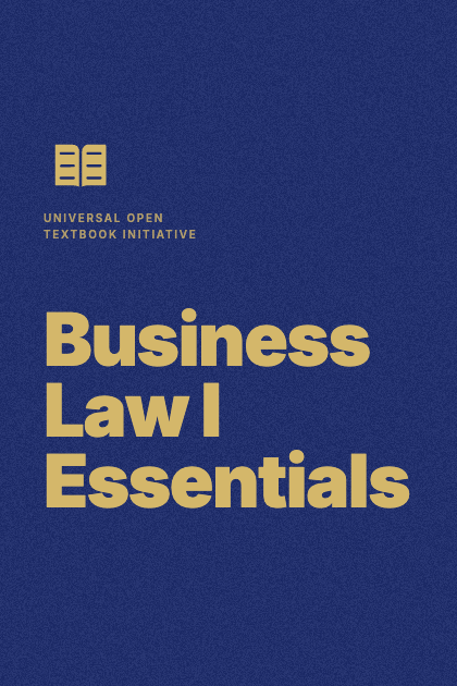 Cover of Business Law I Essentials