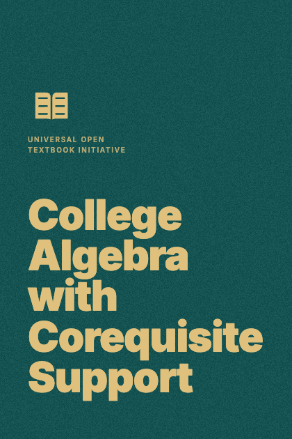Cover of College Algebra with Corequisite Support