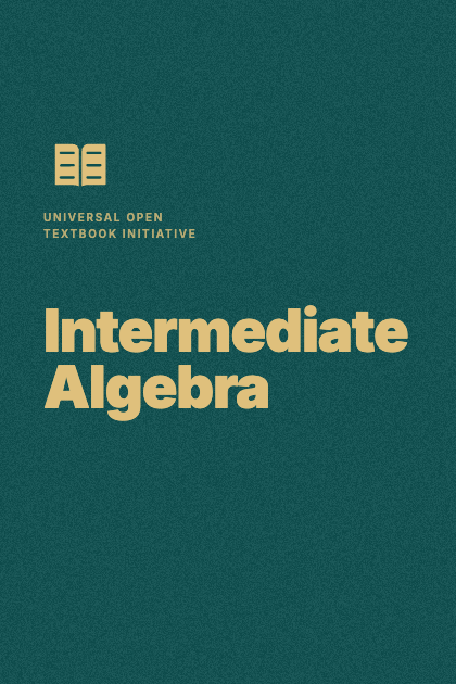 Cover of Intermediate Algebra