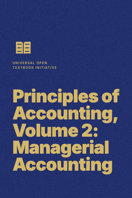Cover of Principles of Accounting, Volume 2: Managerial Accounting